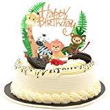 Cute Animal Theme Happy Birthday Acrylic Cake Topper for Baby Birthday